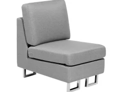 Beliani 6-Istuttava Kulmasohva Kangas Vasenk. Vaaleanharmaa Stockholm Sale