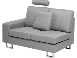 Beliani 6-Istuttava Kulmasohva Kangas Vasenk. Vaaleanharmaa Stockholm Sale