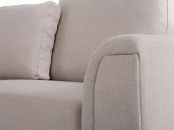 Beliani 4-Istuttava Kulmasohva Kangas Oikeak. Beige Oslo New