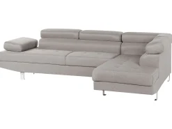 Beliani 5-Istuttava Kulmasohva Kangas Vasenk. Vaaleanharmaa Norrea Shop