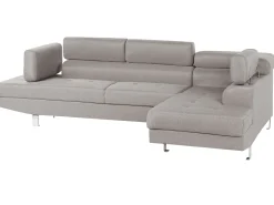 Beliani 5-Istuttava Kulmasohva Kangas Vasenk. Vaaleanharmaa Norrea Shop