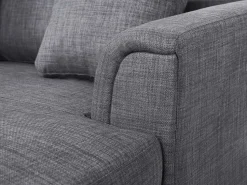 Beliani 4-Istuttava Kulmasohva Kangas Vasenk. Tummanharmaa Oslo Clearance