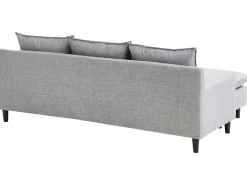 Beliani 4-Istuttava Kulmasohva Kangas Kaannettava Vaaleanharmaa Elvenes New
