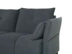 Beliani 4-Istuttava Kulmasohva Kangas Oikeak. Grafiitinharmaa Tomra Store