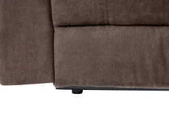 Beliani 5-Istuttava Kulmasohva Kangas Sahkosaadettava Usb-Portti Ruskeanharmaa Rokke Best