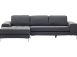 Beliani 4-Istuttava Kulmasohva Kangas Oikeak. Tummanharmaa Kiruna Best