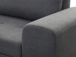 Beliani 4-Istuttava Kulmasohva Kangas Oikeak. Tummanharmaa Kiruna Best