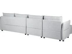 Beliani 4-Istuttava Kulmasohva Kangas Oikeak. Vaaleanharmaa Tomra Outlet