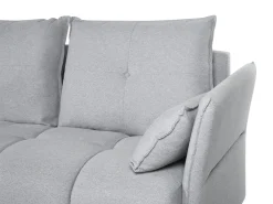 Beliani 4-Istuttava Kulmasohva Kangas Oikeak. Vaaleanharmaa Tomra Outlet