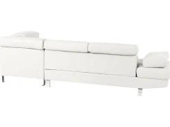 Beliani 5-Istuttava Kulmasohva Keinonahka Vasenk. Valkoinen Norrea Outlet