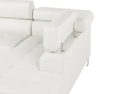 Beliani 5-Istuttava Kulmasohva Keinonahka Vasenk. Valkoinen Norrea Outlet