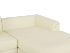 Beliani 4-Istuttava Kulmasohva Nahka Vasenk. Kermanvalkoinen Oslo New