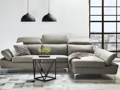 Beliani 4-Istuttava Kulmasohva Nahka Vasenk. Ruskeanharmaa Farila Flash Sale