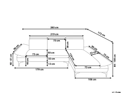 Beliani 4-Istuttava Kulmasohva Nahka Vasenk. Ruskeanharmaa Farila Flash Sale