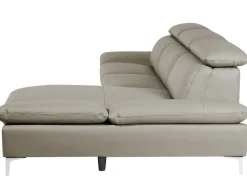 Beliani 4-Istuttava Kulmasohva Nahka Vasenk. Ruskeanharmaa Farila Flash Sale