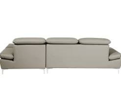 Beliani 4-Istuttava Kulmasohva Nahka Vasenk. Ruskeanharmaa Farila Flash Sale