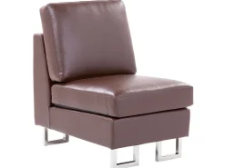 Beliani 6-Istuttava Kulmasohva Nahka Vasenk. Ruskea Stockholm Clearance