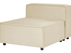 Beliani 3-Istuttava Kulmasohva Pellava Oikeak. Beige Aprica Cheap