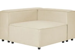 Beliani 3-Istuttava Kulmasohva Pellava Oikeak. Beige Aprica Cheap