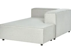 Beliani 3-Istuttava Kulmasohva Pellava Vasenk. Vaaleanharmaa Aprica Cheap