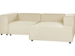 Beliani 2-Istuttava Kulmasohva Pellava Vasenk. Beige Aprica Store