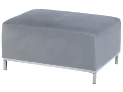 Beliani 4-Istuttava Kulmasohva Rahilla Sametti Vasenk. Harmaa Oslo Hot