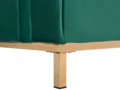 Beliani 4-Istuttava Kulmasohva Rahilla Sametti Vasenk. Tummanvihrea Oslo Hot