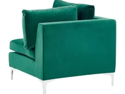 Beliani 6-Istuttava Kulmasohva Sametti Oikeak. Vihrea Evja Cheap