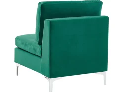 Beliani 6-Istuttava Kulmasohva Sametti Vasenk. Vihrea Evja Sale