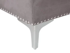 Beliani 3-Istuttava Kulmasohva Sametti Oikeak. Harmaa Flen Discount