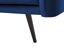 Beliani 3-Istuttava Kulmasohva Sametti Oikeak. Laivastonsininen Varde Best Sale