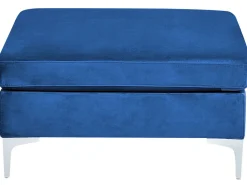 Beliani 6-Istuttava Kulmasohva Sametti Vasenk. Laivastonsininen Evja Cheap