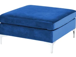 Beliani 6-Istuttava Kulmasohva Sametti Vasenk. Laivastonsininen Evja Cheap