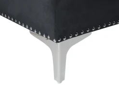 Beliani 3-Istuttava Kulmasohva Sametti Vasenk. Musta Flen Best