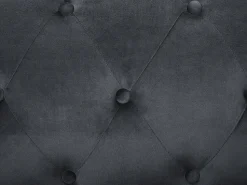 Beliani 3-Istuttava Kulmasohva Sametti Vasenk. Musta Flen Best