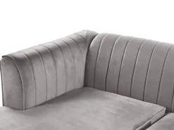 Beliani 3-Istuttava Kulmasohva Sametti Oikeak. Harmaa Timra Online