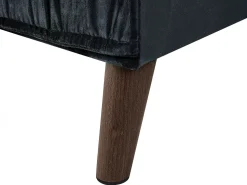 Beliani 3-Istuttava Kulmasohva Sametti Vasenk. Musta Grena New