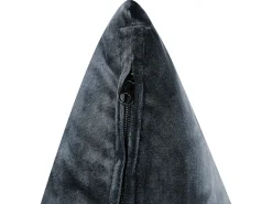 Beliani 3-Istuttava Kulmasohva Sametti Vasenk. Musta Grena New