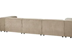 Beliani 3-Istuttava Kulmasohva Vakosametti Vasenk. Vaaleanruskea Aprica Store