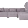 Beliani 3-Istuttava Kulmasohva Vakosametti Vasenk. Harmaa Dolva Store