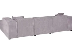 Beliani 3-Istuttava Kulmasohva Vakosametti Vasenk. Harmaa Dolva Store