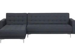 Beliani 4-Istuttava Kulmavuodesohva Kangas Oikeak. Tummanharmaa Aberdeen Online