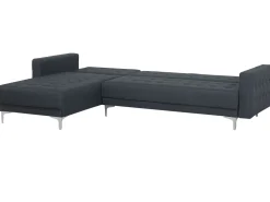 Beliani 4-Istuttava Kulmavuodesohva Kangas Oikeak. Tummanharmaa Aberdeen Online