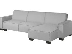 Beliani 3-Istuttava Kulmavuodesohva Kangas Vasenk. Vaaleanharmaa Romedal Best