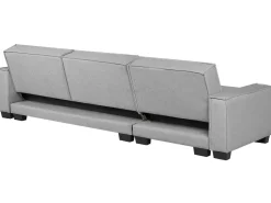 Beliani 3-Istuttava Kulmavuodesohva Kangas Vasenk. Vaaleanharmaa Romedal Best