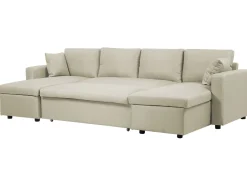 Beliani 5-Istuttava Kulmavuodesohva Säilytystilalla Kangas Beige Sommen Shop