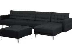 Beliani 5-Istuttava Kulmavuodesohva Ja Rahi Kangas Vasenk. Grafiitinharmaa Aberdeen Online