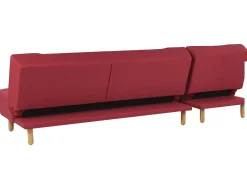 Beliani 4-Istuttava Kulmavuodesohva Kangas Oikeak. Punainen Alsten Hot