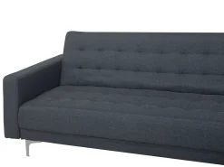 Beliani 4-Istuttava Kulmavuodesohva Ja Rahi Kangas Vasenk. Tummanharmaa Aberdeen Store