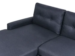 Beliani 4-Istuttava Kulmavuodesohva Säilytystilalla Oikeak. Laivastonsininen Flakk Cheap